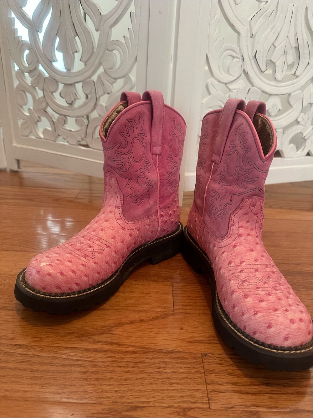 Ariat Pink Fat Baby Cowboy Boots